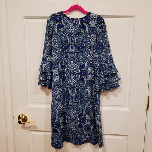 Girls' Xtraordinary Dress with triple ruffle sleeves, Size 16, EUC - Picture 3 of 14